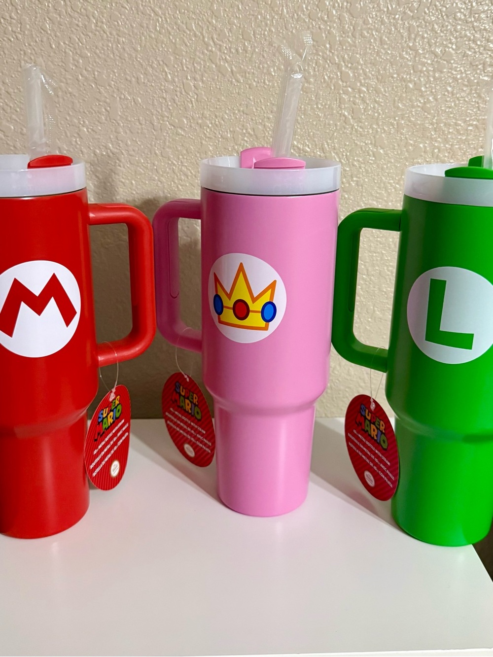 Mario, Luigi, Princess Peach 40oz Tumblers